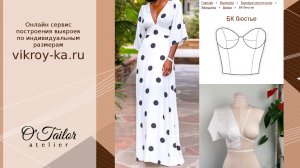 Моделирование платья с подрезом под грудью и декольте | Моделируем по фото