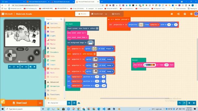 Microsoft MakeCode Arcade | Coding in MS MC Arcade | #Microsoft #Arcade | Part One смотреть онлайн