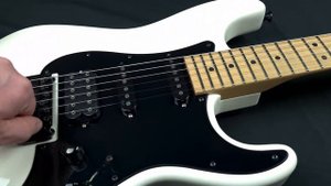 Jackson USA Adrian Smith San Dimas DK 2014 Snow White with Black Pickguard guitar close up video