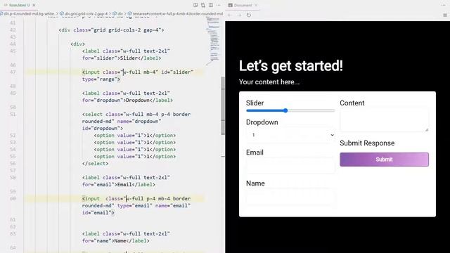 Form with Slider in Tailwind CSS | HTML #html #webdevelopment  #css  #tailwindcss #htmlforms #forms