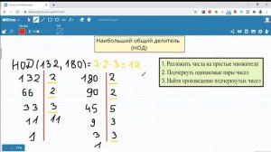 Наибольший общий делитель. НОД. 6 класс