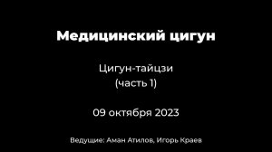 Часть 1. 18 форм тайцзи - цигун. Медицинский цигун.