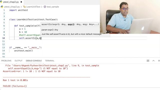 Using Test Assertions: Unit Testing in Python using Unittest Framework