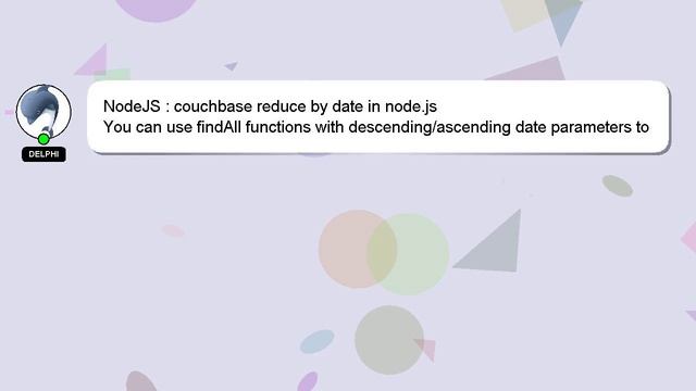 NodeJS : couchbase reduce by date in node.js