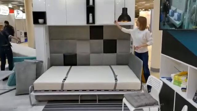 Шкаф кровать горизонтальный (Трансмеб Вальс)