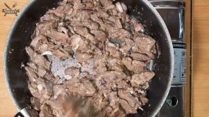 Тушёная печень индейки