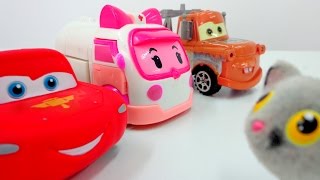 Герои мультфильмов - Молния Маккуин и Эмебр Робокар.mp4 смотреть онлайн