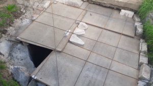 заливка крышки септика