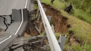 20.07.2015 Размыло дорогу 447 км Тюмень-Ханты-Мансийск