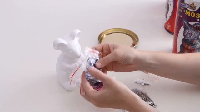 Мозаика Волшебная мастерская из пайеток 3D "кошка", "мышка", "заяц"
