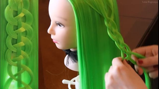 Коса из 4 прядей | Лена Роговая | Hairstyles by REM | Copyright © #hairstyles смотреть онлайн