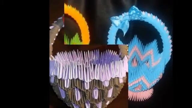 Орига́ми-сложенная бумага-корзинка смотреть онлайн
