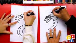 Как нарисовать ледяного дракона How To Draw An Ice Dragon - Advanced