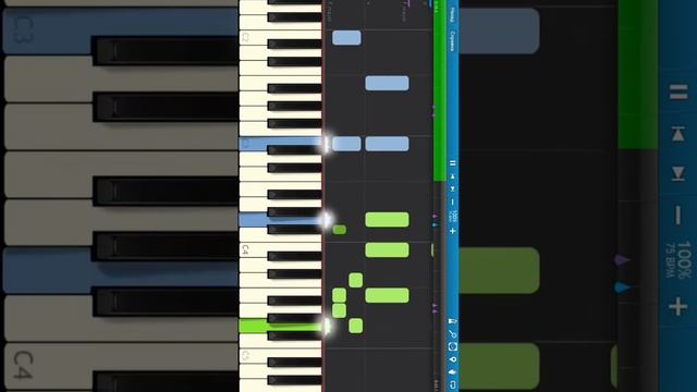 В Лесу Родилась Елочка - Как играть на пианино #shorts #pianotutorial #synthesia