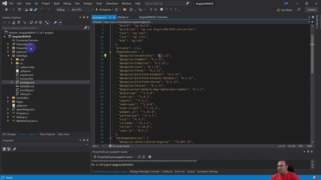 Angular. Работаем в Visual Studio 2019