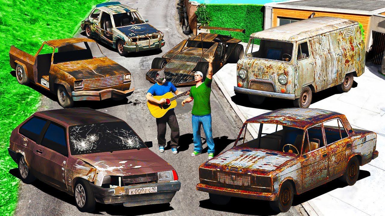 УГНАЛ ВСЕ СЕКРЕТНЫЕ ЗАБРОШЕННЫЕ МАШИНЫ ДЛЯ МУРКИ! ЛАДА, БУХАНКА, ВАЗ, РАМПА ГТА 5 МОДЫ РАЙЛЮХА