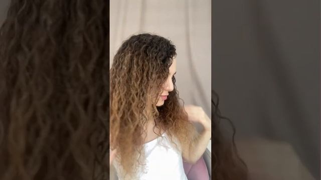 Как сделать укладку для кудрявых волос #волосы #укладка #кудрявыеволосы