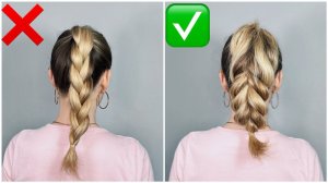 ЛАЙФХАК ДЛЯ ДЕВУШЕК: КАК СДЕЛАТЬ КРАСИВУЮ ОБЪЕМНУЮ КОСУ ИЗ ХВОСТА  HAIR HACK: VOLUMINOUS BRAID