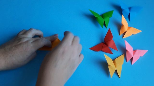 Paper butterfly /Оrigami butterfly / Как сделать бабочку из бумаги/ Papierschmetterling смотреть онлайн