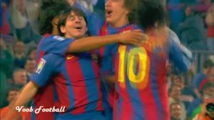 Первый гол Месси за Барселону