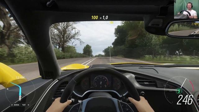 Chevrolet Corvette Z06 2015 - Forza Horizon 4 | Руль Thrustmaster T300 RS gameplay смотреть онлайн