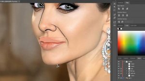 Adobe Illustrator Tutorial|How to draw Vector Portrait|Speedart Video|Angelina Jolie|i4illustrator