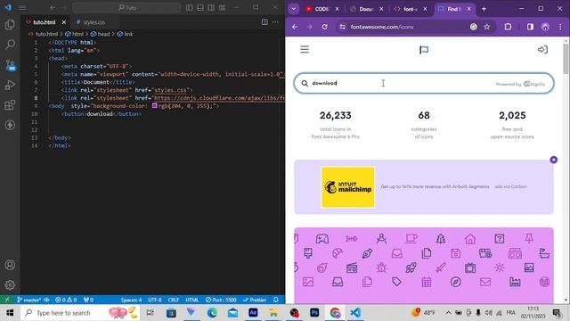 #css #icon #button How To Add Icon in Button HTML CSS - CSS For Beginners смотреть онлайн