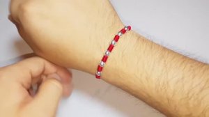 Браслет из красной нити с 7 узлами для защиты и удачи