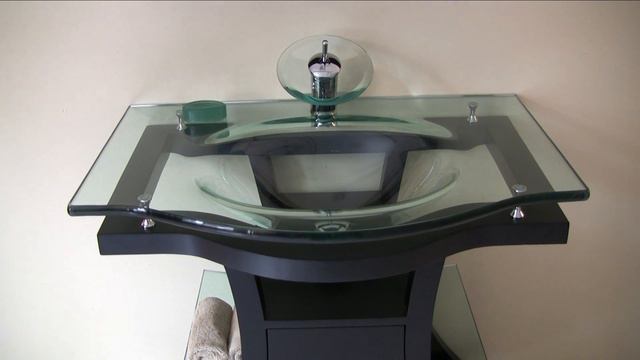 Fresca Cortese Modern Bathroom Vanity w/ Tempered Glass Counter & Sink - FVN3332ES смотреть онлайн