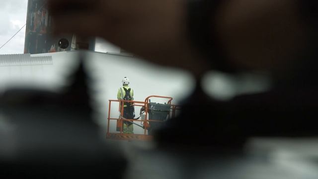Installing wind turbines at Borkum Riffgrund 1 Offshore Wind Farm