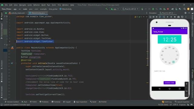 How to make time picker app in android studio ? смотреть онлайн