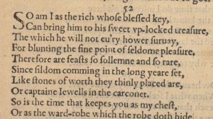 Sonnet 52 "So am I as the rich" in Elizabethan Pronunciation (hear the whole thing on ko-fi)