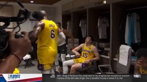 Lakers making Goat Noises when LeBron gets in the Locker Room🐐😂