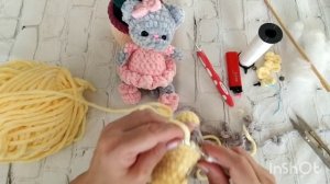 подробный МК на кошечку крючком .