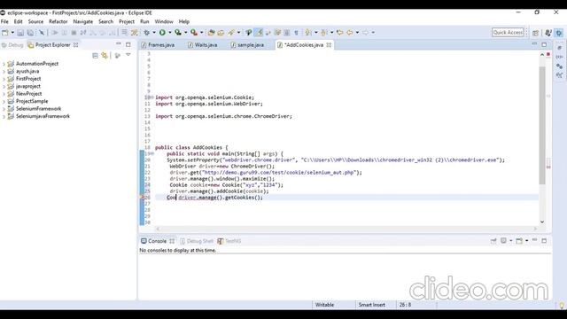 How to Add Cookies in Selenium WebDriver.|| Add Cookies In Selenium смотреть онлайн