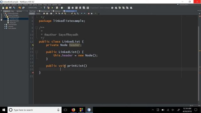 Linked List Bangla Tutorial 11 - Class Templete for Linked List JAVA Code