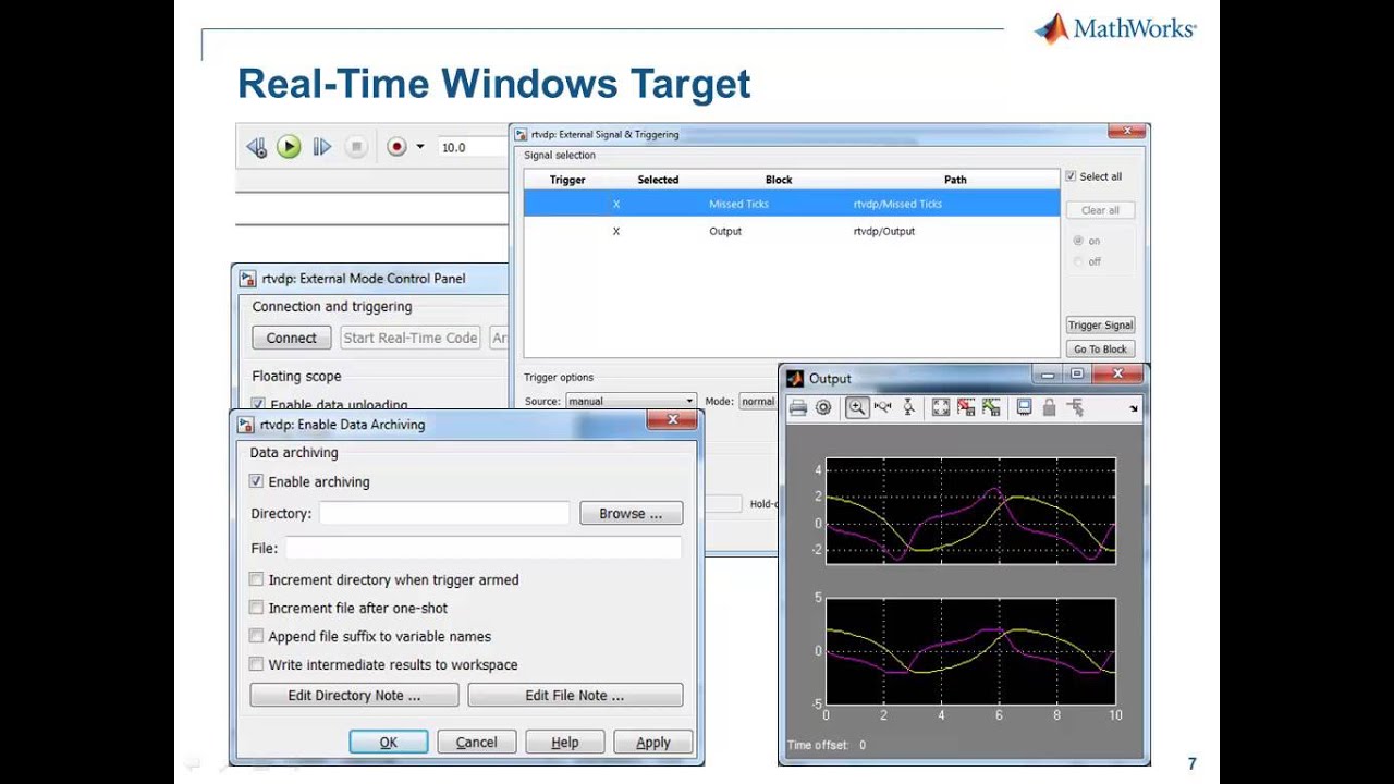 Time windows. Simulink real-time. Real time Video connection. Real time Strategy: the real‐time Toolbox Richard pdf.