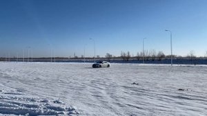 Audi A5 Sportback F5 "дрифт" по снегу и льду.