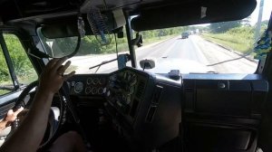 Freightliner Classic XL.Переключение коробки передач Eaton Super 10 в городских реалиях