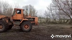 Погрущик  Т-150 к  і МТЗ-1025.2    Погрузка землі!