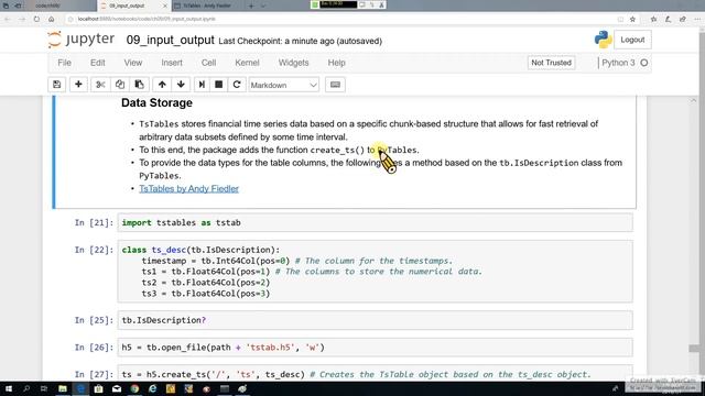 Python for Finance 24. Input Output Operations-5: 以 TsTables 輸入/輸出資料 (recorded on 20190707) смотреть онлайн