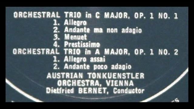 Johann Stamitz _ Dietfried Bernet, 1962_ Orchestral Trio in C Major, Op. 1, No. 1 - MHS LP