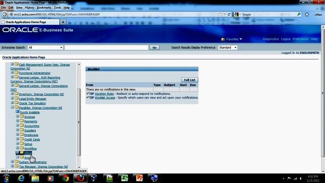 R12i Oracle EBS Fundamentals: Logon and off of Oracle Applications смотреть онлайн