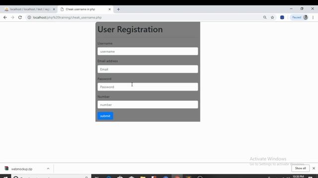 Check If Username  Exists in php (hindi)