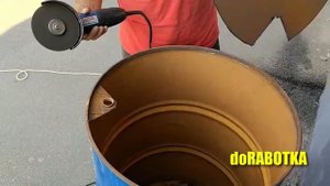 ✅ Как быстро и правильно вскрыть железную 200 литровую бочку болгаркой. doRABOTKA