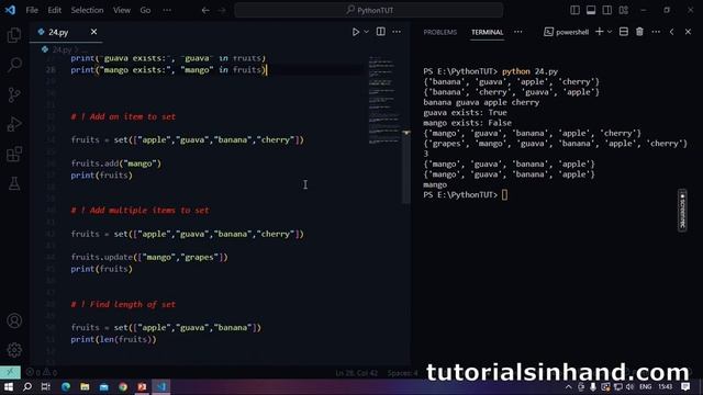 set in python | set methods in python Part 1 #pythonforbeginners #pythontutorial