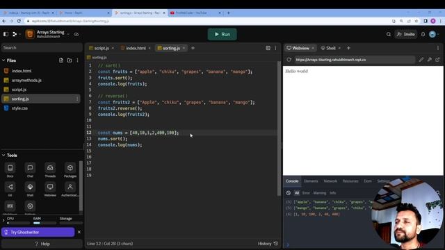 Javascript #10 Array Sorting #Latest #2023 #javascript #codinginhindi #advancedprogramming #tutoria