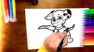 HOW TO DRAW PAW PATROL | MARSHAL / КАК РИСОВАТЬ МАРШАЛА | ЩЕНЯЧИЙ ПАТРУЛЬ / COLORING BOOKS FOR KIDS