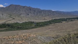 Вид на реку Ак-Суг с перевала, Тыва, июль 2021