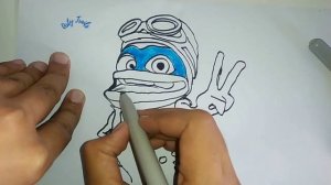 How To Draw Crazy Frog | Step By Step Cartoon Sketch Drawing Tutorial